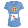 Women's Snow Heather Jersey V-Neck T-Shirt Thumbnail