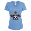Women's Snow Heather Jersey V-Neck T-Shirt Thumbnail