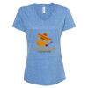 Women's Snow Heather Jersey V-Neck T-Shirt Thumbnail