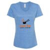 Women's Snow Heather Jersey V-Neck T-Shirt Thumbnail