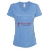 Women's Snow Heather Jersey V-Neck T-Shirt Thumbnail