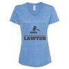 Women's Snow Heather Jersey V-Neck T-Shirt Thumbnail