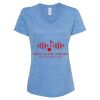 Women's Snow Heather Jersey V-Neck T-Shirt Thumbnail