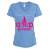 Women's Snow Heather Jersey V-Neck T-Shirt Thumbnail