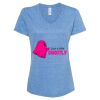 Women's Snow Heather Jersey V-Neck T-Shirt Thumbnail
