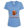 Women's Snow Heather Jersey V-Neck T-Shirt Thumbnail