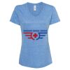Women's Snow Heather Jersey V-Neck T-Shirt Thumbnail