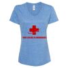 Women's Snow Heather Jersey V-Neck T-Shirt Thumbnail
