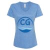 Women's Snow Heather Jersey V-Neck T-Shirt Thumbnail