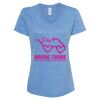 Women's Snow Heather Jersey V-Neck T-Shirt Thumbnail