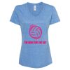 Women's Snow Heather Jersey V-Neck T-Shirt Thumbnail