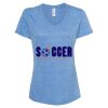 Women's Snow Heather Jersey V-Neck T-Shirt Thumbnail