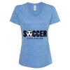 Women's Snow Heather Jersey V-Neck T-Shirt Thumbnail