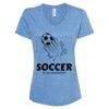 Women's Snow Heather Jersey V-Neck T-Shirt Thumbnail