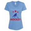 Women's Snow Heather Jersey V-Neck T-Shirt Thumbnail