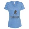 Women's Snow Heather Jersey V-Neck T-Shirt Thumbnail