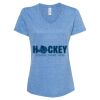 Women's Snow Heather Jersey V-Neck T-Shirt Thumbnail