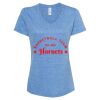 Women's Snow Heather Jersey V-Neck T-Shirt Thumbnail
