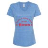 Women's Snow Heather Jersey V-Neck T-Shirt Thumbnail