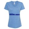 Women's Snow Heather Jersey V-Neck T-Shirt Thumbnail