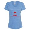 Women's Snow Heather Jersey V-Neck T-Shirt Thumbnail