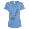 Women's Snow Heather Jersey V-Neck T-Shirt Thumbnail