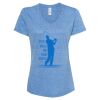Women's Snow Heather Jersey V-Neck T-Shirt Thumbnail