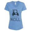 Women's Snow Heather Jersey V-Neck T-Shirt Thumbnail