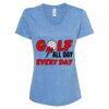 Women's Snow Heather Jersey V-Neck T-Shirt Thumbnail