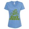 Women's Snow Heather Jersey V-Neck T-Shirt Thumbnail