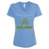 Women's Snow Heather Jersey V-Neck T-Shirt Thumbnail