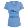 Women's Snow Heather Jersey V-Neck T-Shirt Thumbnail