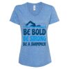 Women's Snow Heather Jersey V-Neck T-Shirt Thumbnail