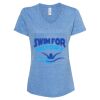 Women's Snow Heather Jersey V-Neck T-Shirt Thumbnail