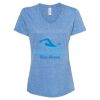 Women's Snow Heather Jersey V-Neck T-Shirt Thumbnail