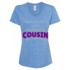 Women's Snow Heather Jersey V-Neck T-Shirt Thumbnail