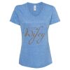 Women's Snow Heather Jersey V-Neck T-Shirt Thumbnail