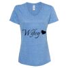 Women's Snow Heather Jersey V-Neck T-Shirt Thumbnail