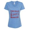 Women's Snow Heather Jersey V-Neck T-Shirt Thumbnail
