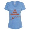 Women's Snow Heather Jersey V-Neck T-Shirt Thumbnail