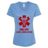 Women's Snow Heather Jersey V-Neck T-Shirt Thumbnail