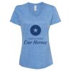 Women's Snow Heather Jersey V-Neck T-Shirt Thumbnail