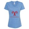 Women's Snow Heather Jersey V-Neck T-Shirt Thumbnail