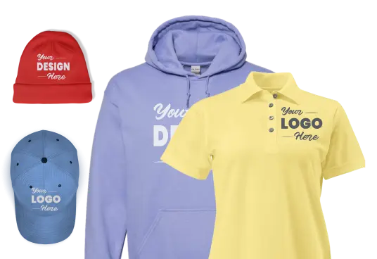 Beanie, baseball cap, hoodie, polo