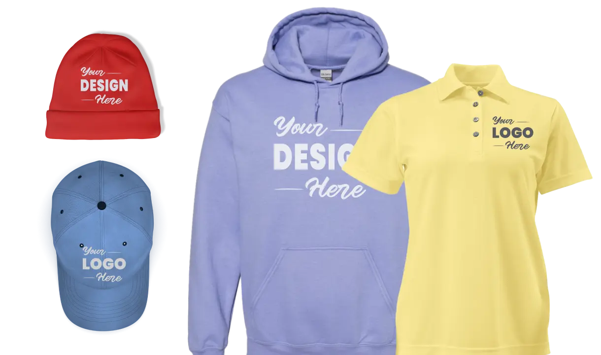 Beanie, baseball cap, hoodie, polo